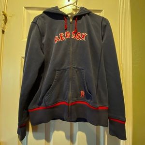 Navy blue Red Sox zip up sweater